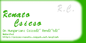 renato csicso business card